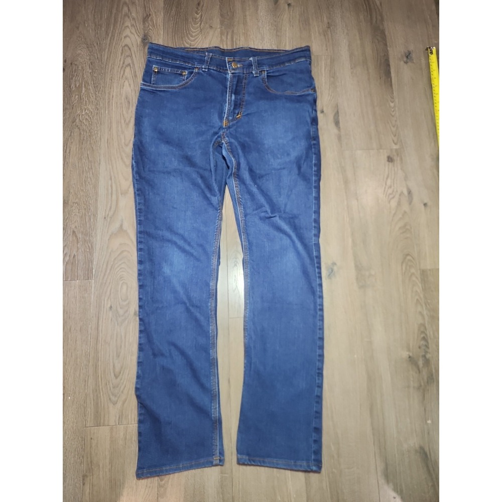 Origin Maine Men's Jeans 34x30 D68 Straight Blue Denim Dark Wash Stretch Delta